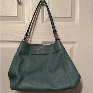 Coach Green Leather Shoulder Bag